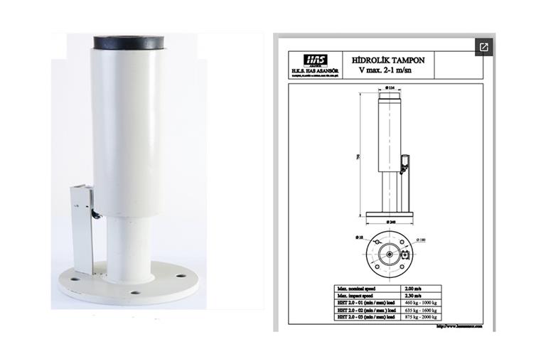 Hidrolik Tampon V Max 2-1 m/sn